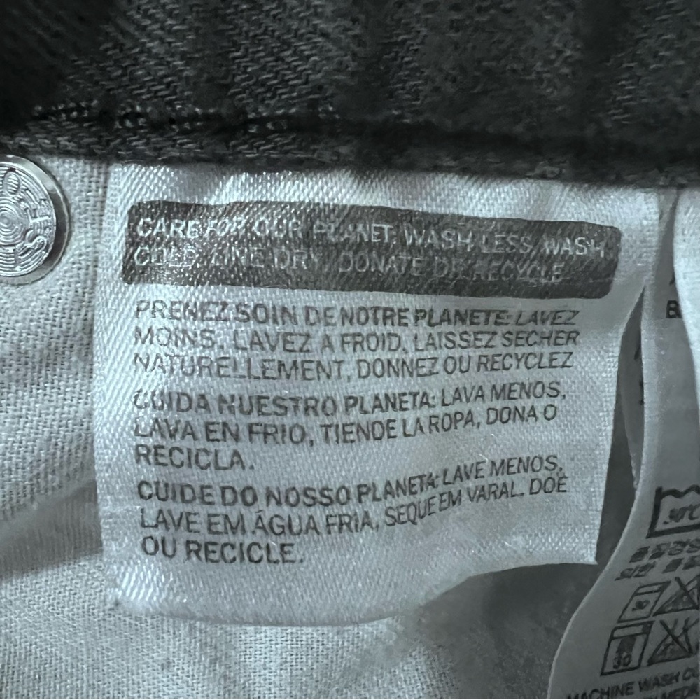 LEVIS 505 Charcoal Grey Wash Midrise Regular Fit Straight Leg Jeans 34x30 - Picture 10 of 12